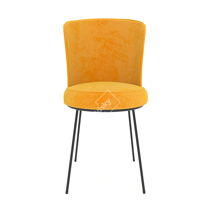 Modern Fabric Chair 3D model image 2