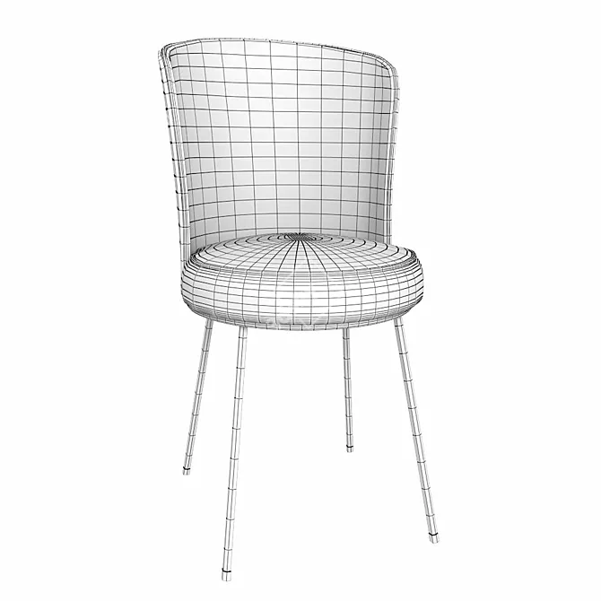 Modern Fabric Chair 3D model image 3