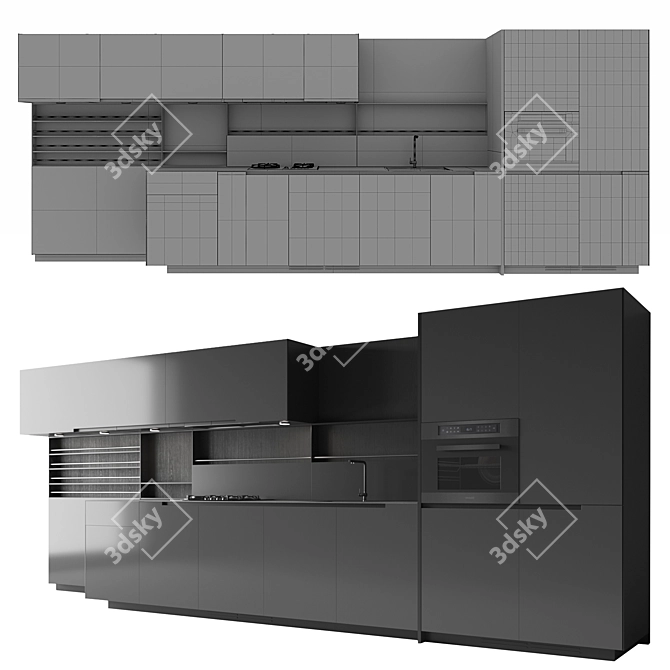 Sleek Phoenix Kitchen Design 3D model image 3