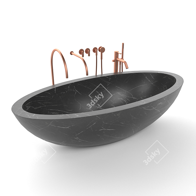 Luxury Free Standing Bathtub - COCOON Tulum 3D model image 3