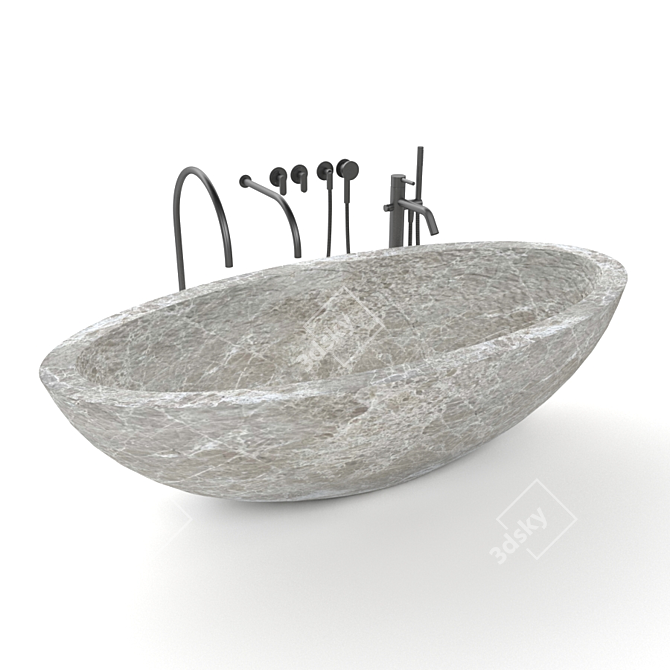 Luxury Free Standing Bathtub - COCOON Tulum 3D model image 4