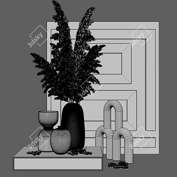 Elegant Poly Decor - 1 3D model image 4