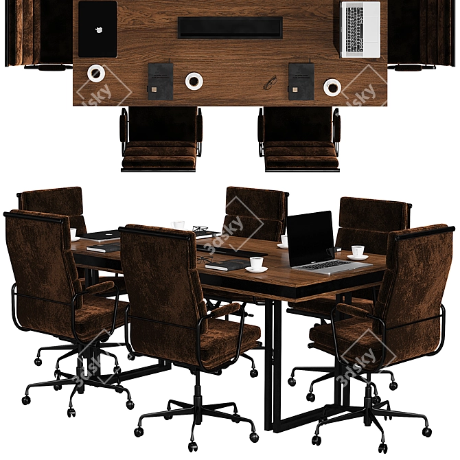 Modern Conference Table 2015 3D model image 1