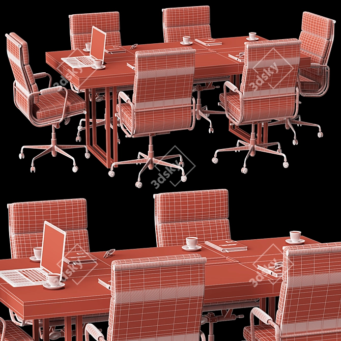 Modern Conference Table 2015 3D model image 6