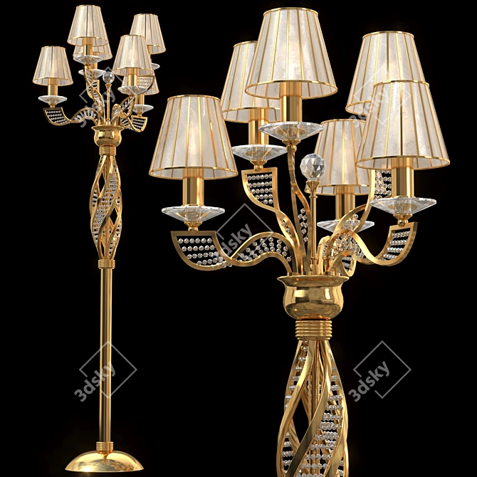 Crystal Cascade Lamp 3D model image 1