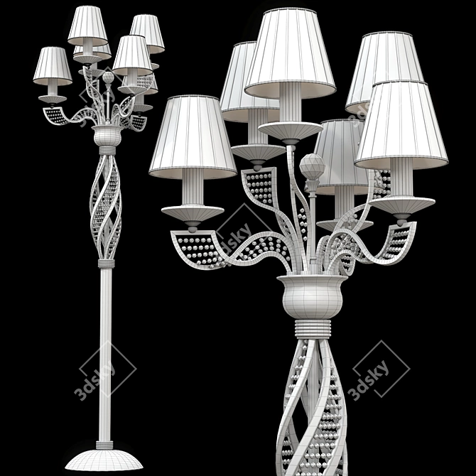 Crystal Cascade Lamp 3D model image 2