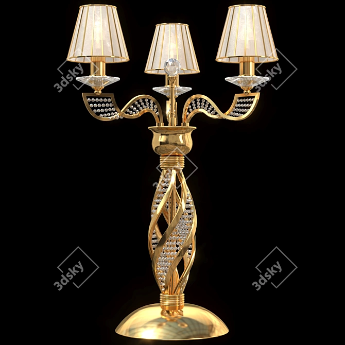 Crystal Waterfall Pendant Lamp 3D model image 1