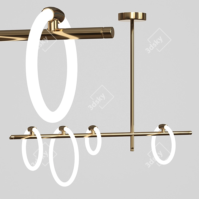 Sleek Elkhart Long Designer Lamp 3D model image 1