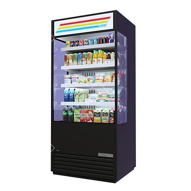 Chilled Convenience: True® TOAM Open Air Merchandiser 3D model image 3