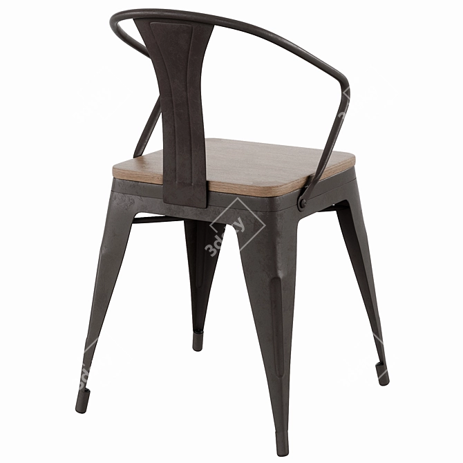 Rustic Workshop Armchair 3D model image 3