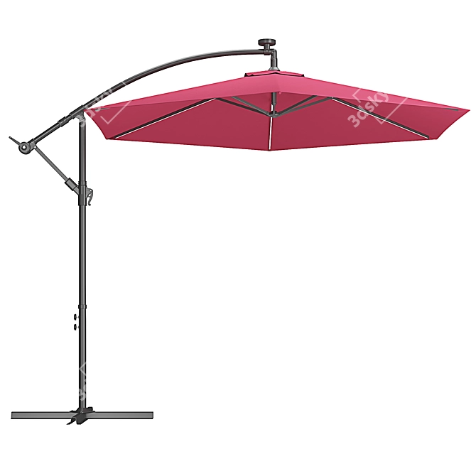 Illuminated Parasol: LED Lights for Outdoor Ambiance 3D model image 3