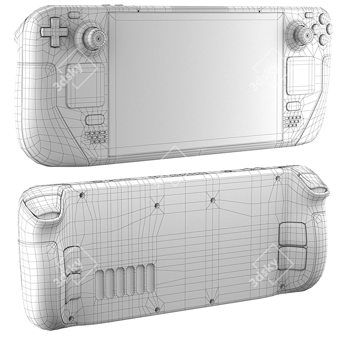 Handheld Gaming Powerhouse: Steam Deck 3D model image 7