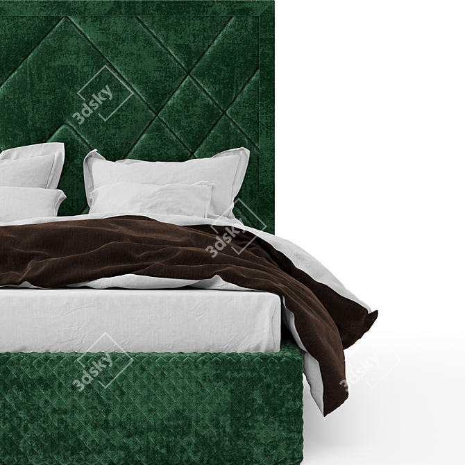 Premium Slumber Haven Bed 3D model image 3