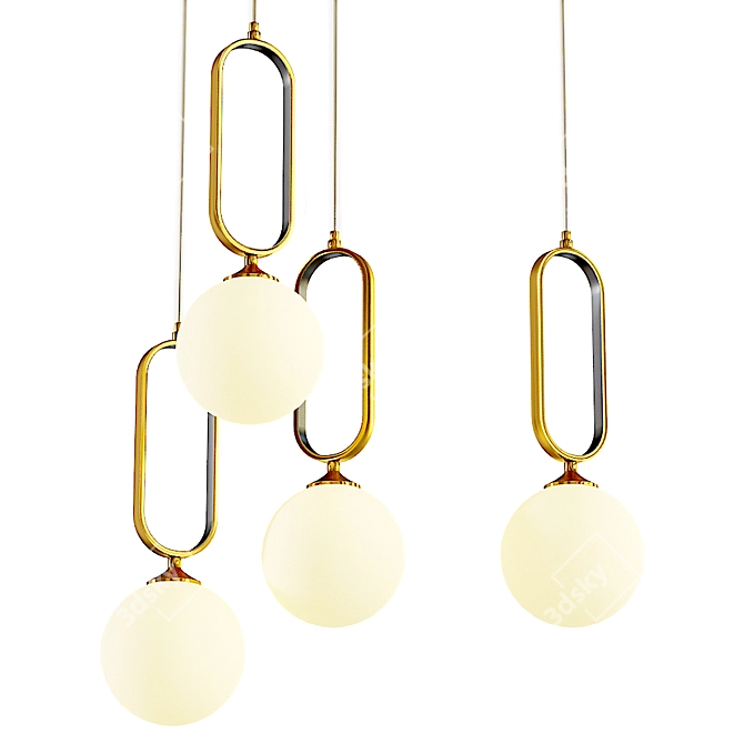 Brass Hanging Lamp: Aliexpress 3D model image 4