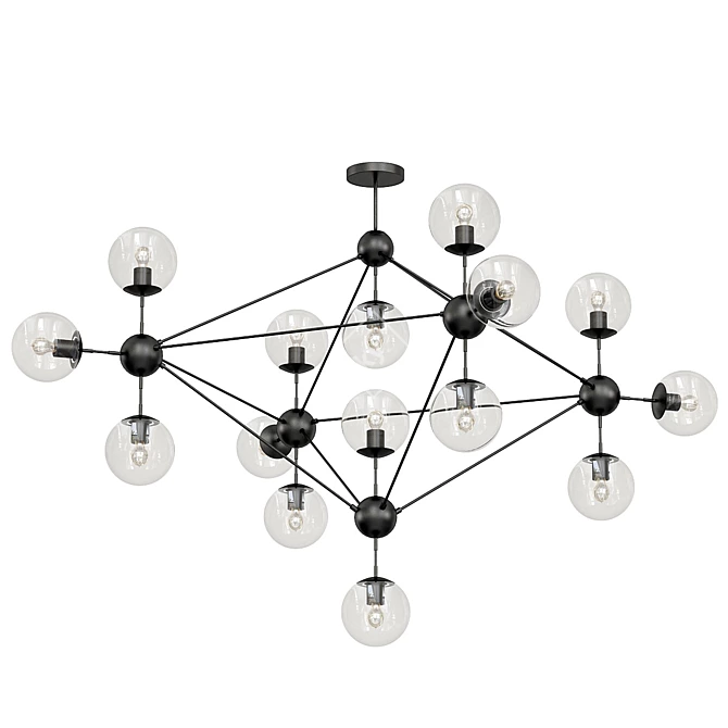 Modern Modo Chandelier | Sleek Design for Elegant Spaces 3D model image 1