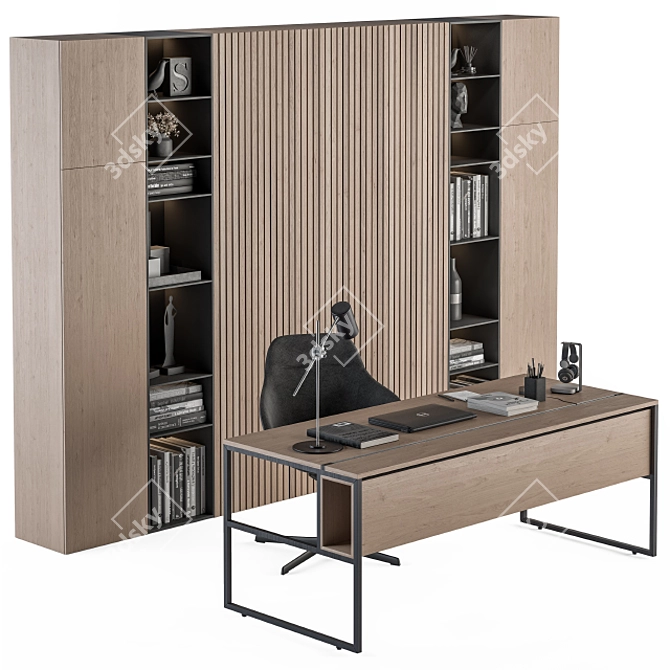 Elegant Executive Office Furniture 3D model image 1