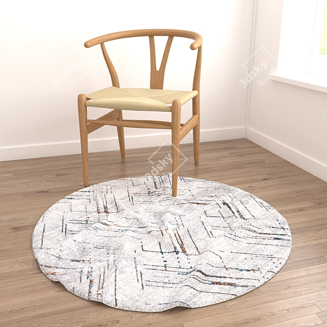 Round Rugs Set with Variations 3D model image 2