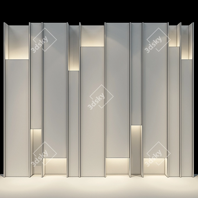 Contemporary 3D Wall Panel 3D model image 2