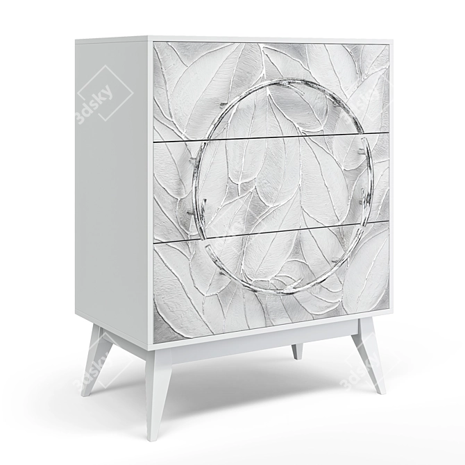 Artisanal Chest of Drawers: Vintage-inspired Handcrafted Design 3D model image 6