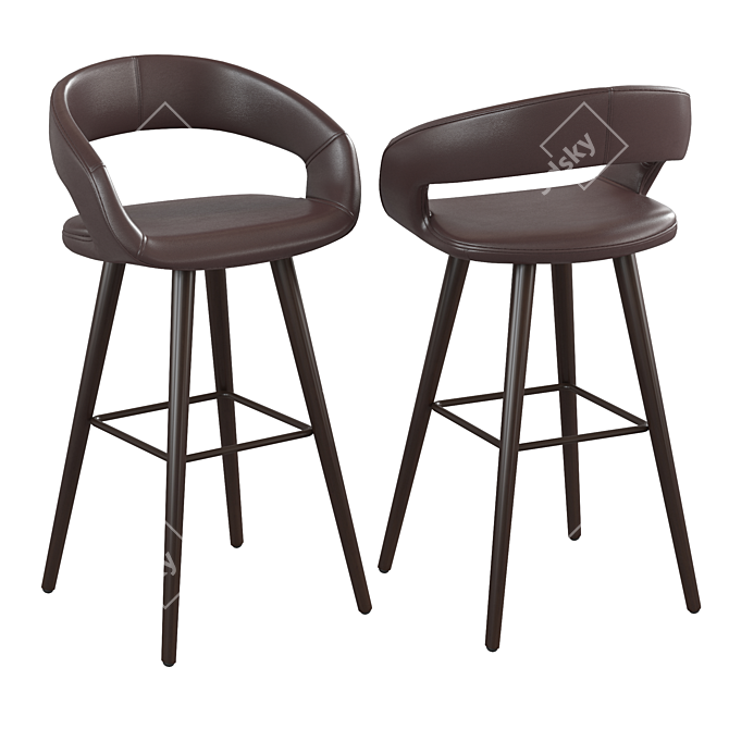 Brynn 29" Barstool: Modern and Stylish 3D model image 3