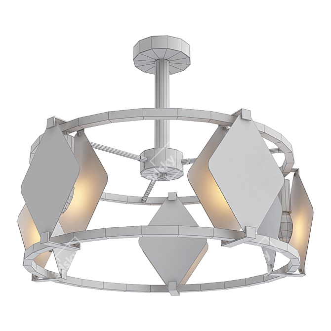 Aragon Black Loft Ceiling Chandelier 3D model image 2