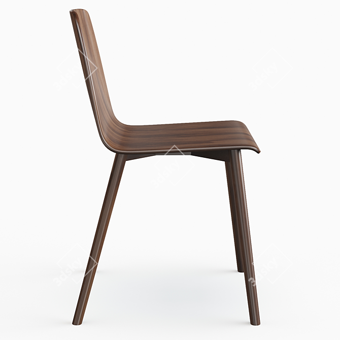 Elegant Beaman Side Chair  3D model image 3