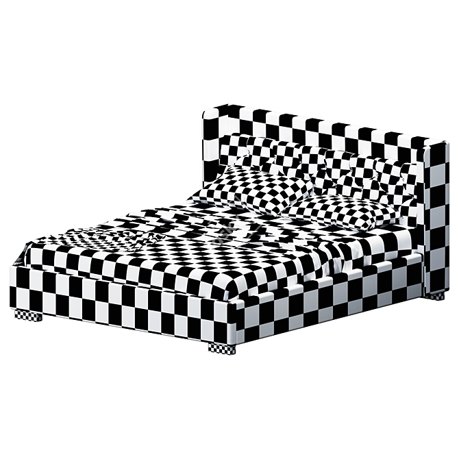 Luxury King Size Bed in SL-0053 Design 3D model image 3