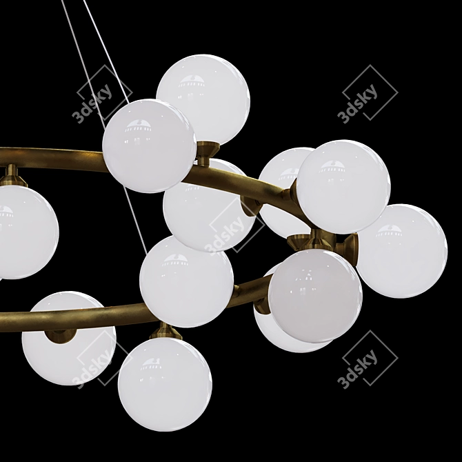 Glass Shell Skygarden Pendant - Modern Style 3D model image 3
