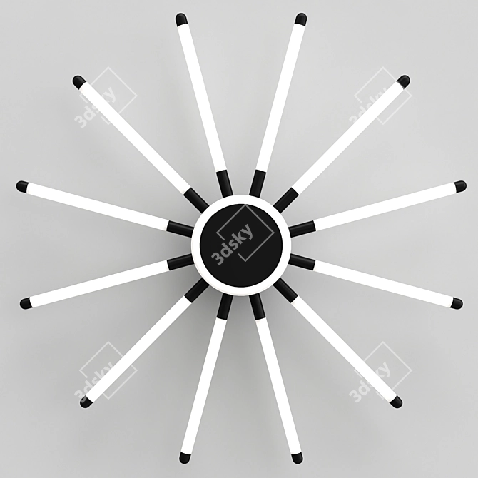 Luminous Center LED Chandelier 3D model image 1