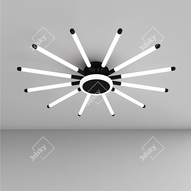 Luminous Center LED Chandelier 3D model image 2