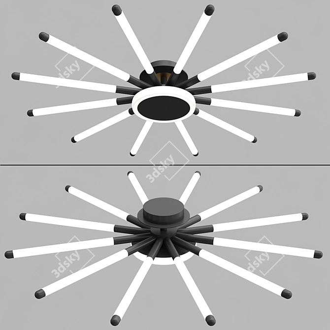 Luminous Center LED Chandelier 3D model image 4