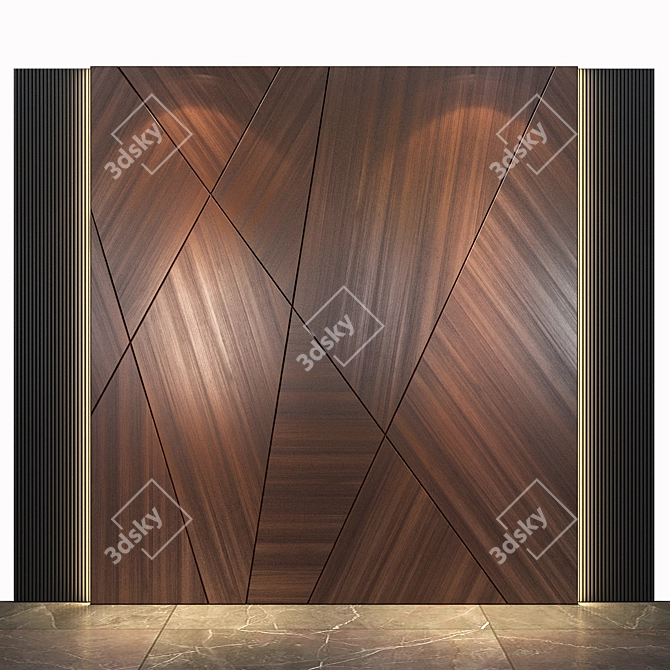 Premium Wall Panel 60: Elevate Your Space 3D model image 1