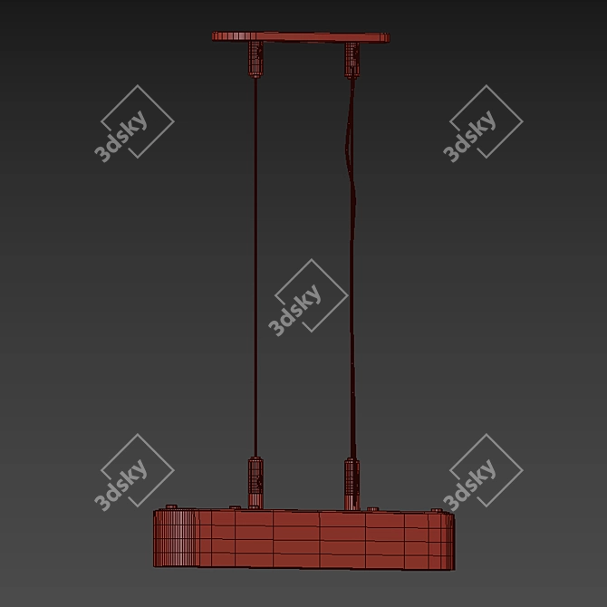 Brass Beam Pendant Light 3D model image 3