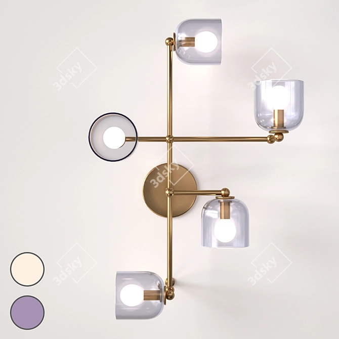 Elegant Lumina Marcana Wall Sconce 3D model image 1