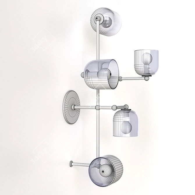 Elegant Lumina Marcana Wall Sconce 3D model image 3