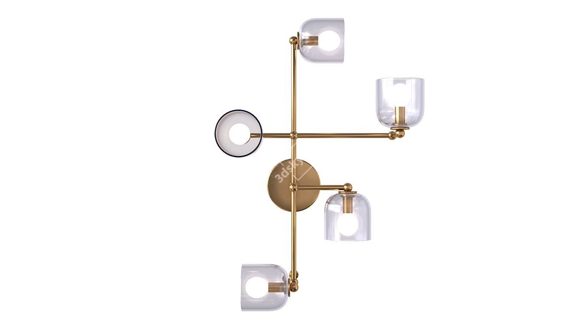 Elegant Lumina Marcana Wall Sconce 3D model image 4