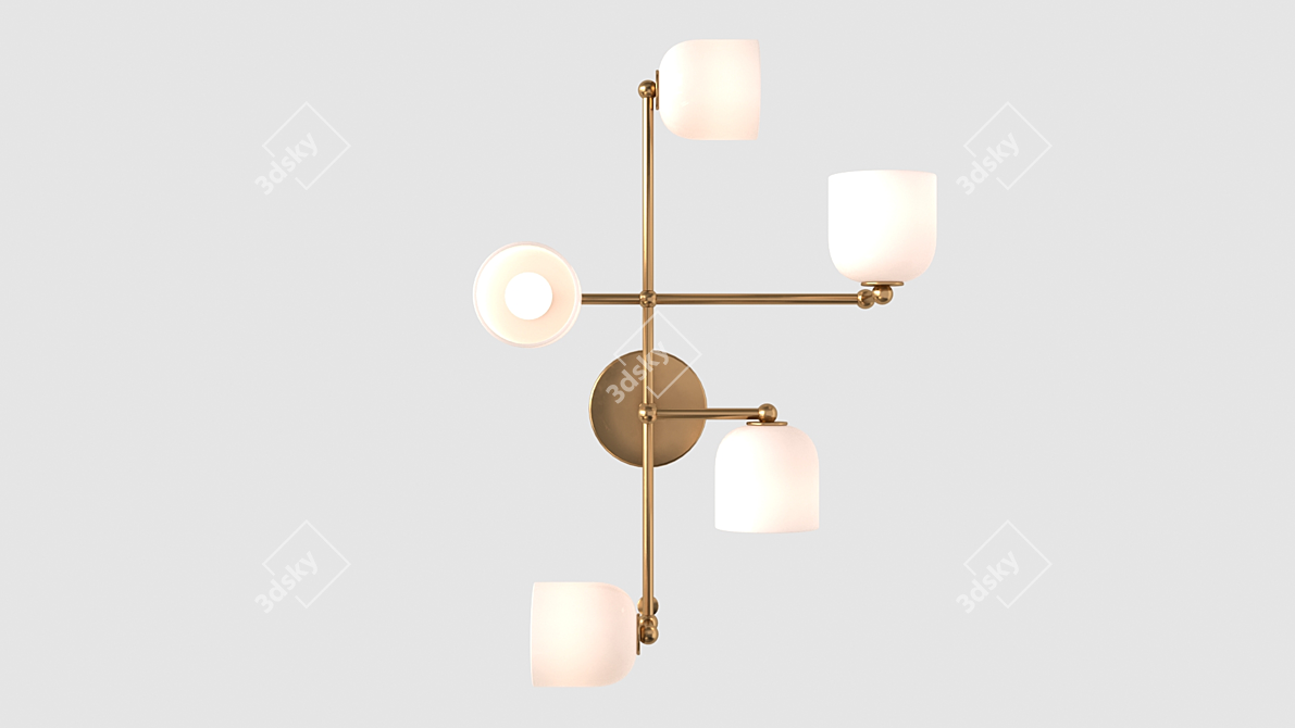 Elegant Lumina Marcana Wall Sconce 3D model image 5