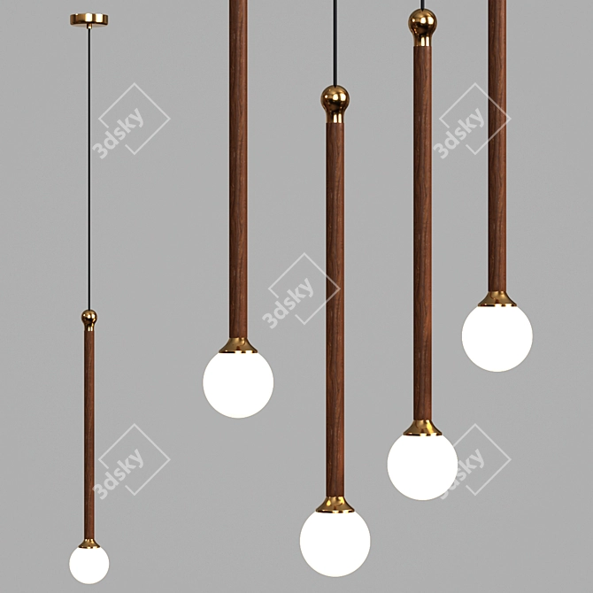 Modern Minimalist Design Lamp: BAST 3D model image 1