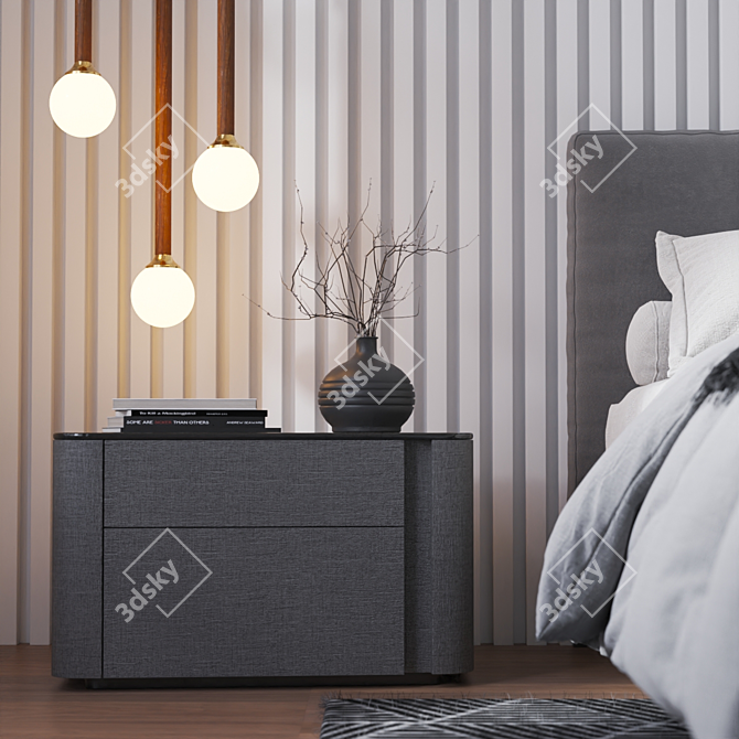 Modern Minimalist Design Lamp: BAST 3D model image 3