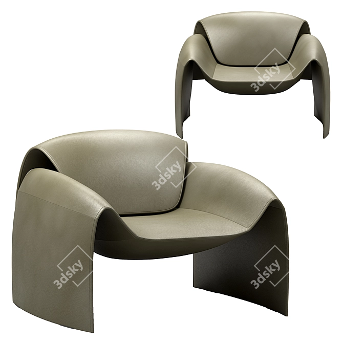 Modern Club-Armchair with Timeless Elegance 3D model image 1