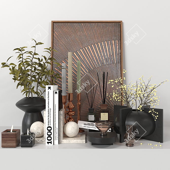 DecoSet12: 3D Decorative Set for Vray and Corona 3D model image 1