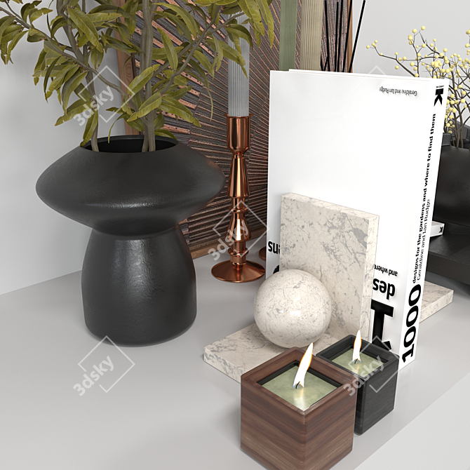 DecoSet12: 3D Decorative Set for Vray and Corona 3D model image 6