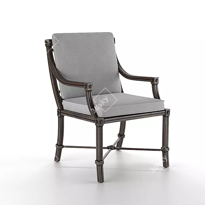 Aristo Cast Aluminum Dining Chair 3D model image 1