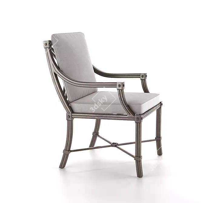 Aristo Cast Aluminum Dining Chair 3D model image 3