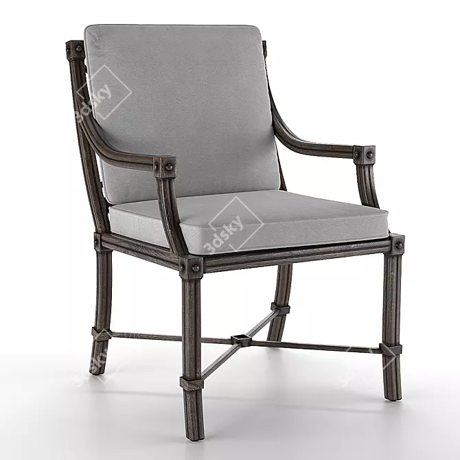 Aristo Cast Aluminum Dining Chair 3D model image 4