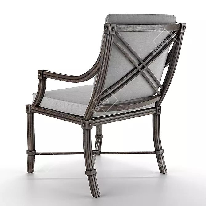 Aristo Cast Aluminum Dining Chair 3D model image 5