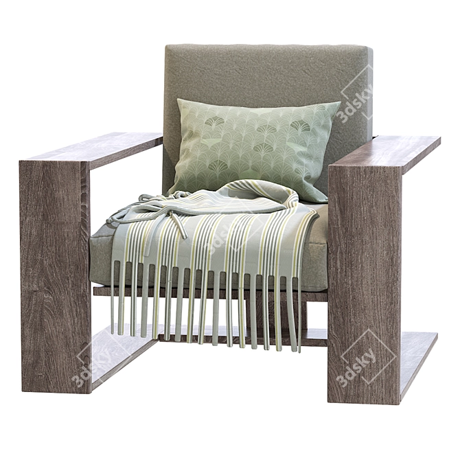 Modern Armchair – ROBLE Deluxe 3D model image 2