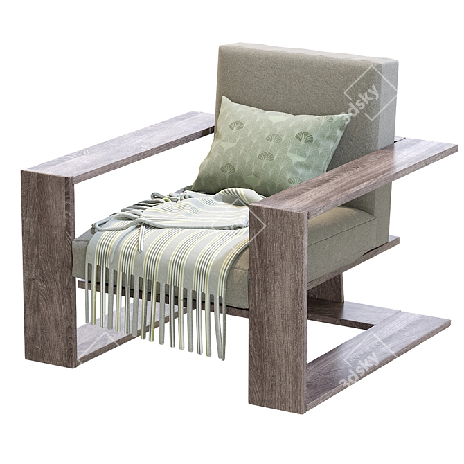 Modern Armchair – ROBLE Deluxe 3D model image 4