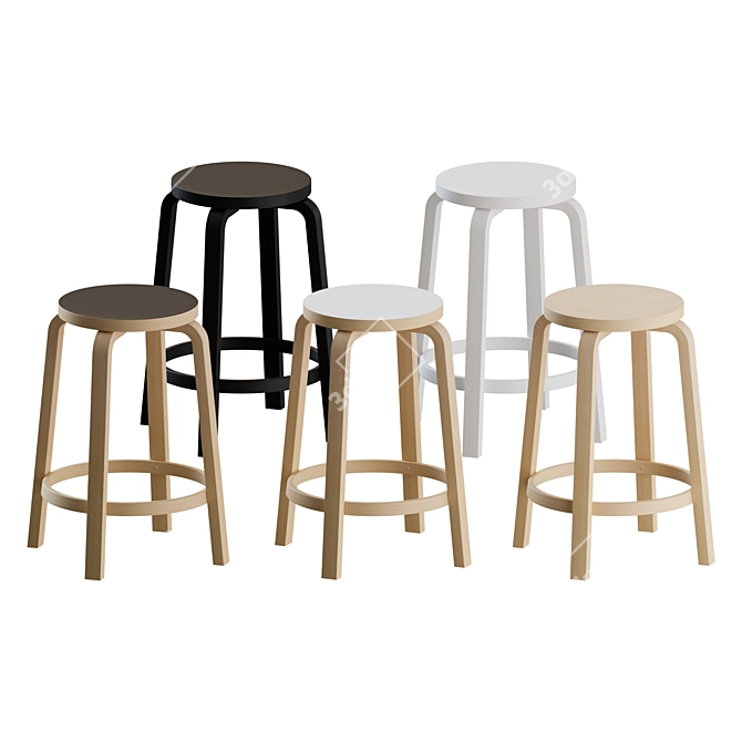 Elevate with Stool 64 by Artek 3D model image 3