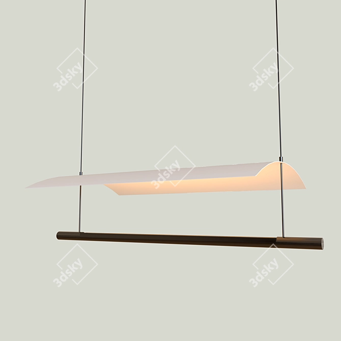 Streamlined Elegance: Lamina 45 Pendant 3D model image 1